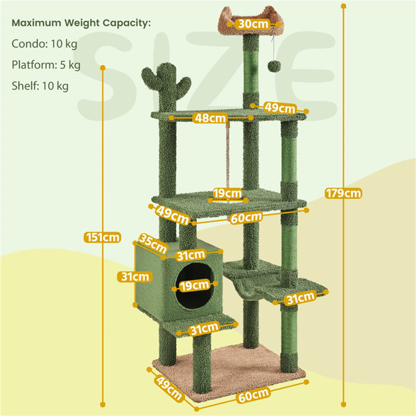 Archie Oscar 179cm H Refugio Cat Tree Reviews Wayfair